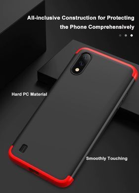 Захисний чохол GKK Full 360 для Samsung A015F Galaxy A01 Чорний / Червоний