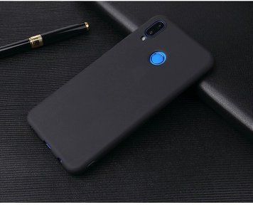 Защитный чехол TPU Matte для Huawei Y6 2019 / Huawei Honor 8A (с вырезом под сканер) Черный