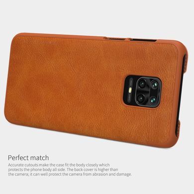 Чехол-книжка Nillkin Qin для Xiaomi Redmi Note 9 Pro / Redmi Note 9S / Redmi Note 9 Pro Max Коричневый