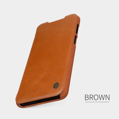 Чехол-книжка Nillkin Qin для Xiaomi Redmi Note 9 Pro / Redmi Note 9S / Redmi Note 9 Pro Max Коричневый