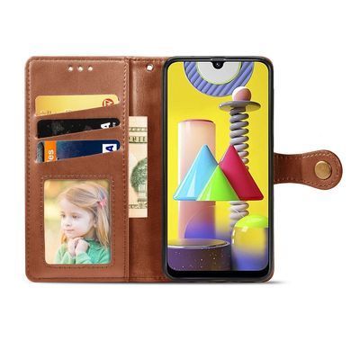 Чехол-книжка Polera Book для Samsung M315F Galaxy M31 Коричневый