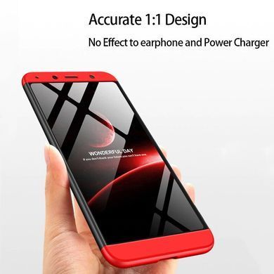 Защитный чехол GKK Full 360 для Xiaomi Redmi 7A Черный / Красный