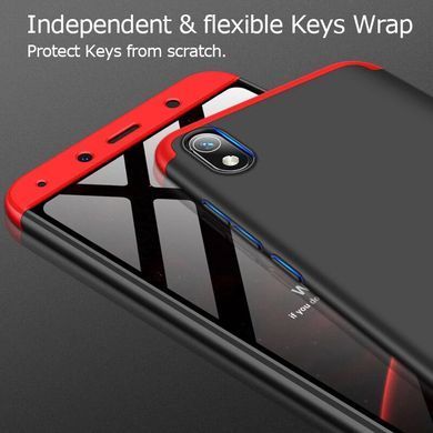 Защитный чехол GKK Full 360 для Xiaomi Redmi 7A Черный / Красный