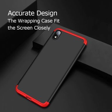 Защитный чехол GKK Full 360 для Xiaomi Redmi 7A Черный / Красный