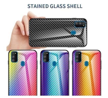 Защитный чехол Knitin Carbon для Samsung M307F Galaxy M30s / M215F Galaxy M21 Синий