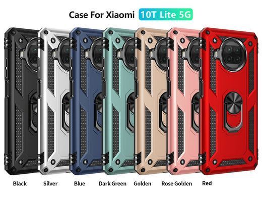 Защитный чехол Kvadrat Ring для Xiaomi Mi 10T Lite / Redmi Note 9 Pro 5G Темно-синий