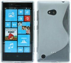 Чехол TPU S-line для Nokia Lumia 720 Прозрачный