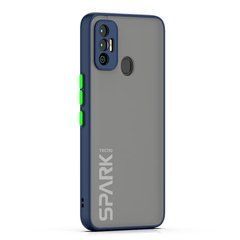 Защитный чехол Сolor Buttons для Tecno Spark 7 Синий