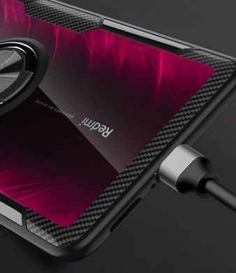 Защитный чехол Crystal Ring для Xiaomi Redmi K20 / K20 Pro / Mi 9T / Mi 9T Pro Черный