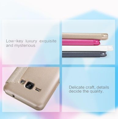 Чехол-книжка Nillkin Sparkle для Samsung J100H Galaxy J1 Золотистый