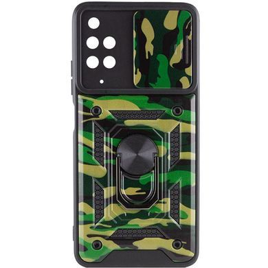 Захисний чохол Camo Ring Lock для Xiaomi Redmi Note 11 / Note 11S Зелений