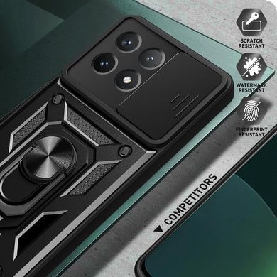 Защитный чехол Kvadrat Ring Lock для Xiaomi Redmi Note 13 Pro 4G / Poco M6 Pro 4G Черный