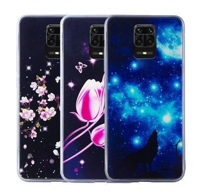 Защитный чехол Fantasy с глянцевыми торцами для Xiaomi Redmi Note 9s / Redmi Note 9 Pro / Redmi Note 9 Pro Max (цветение) Фиолетовый