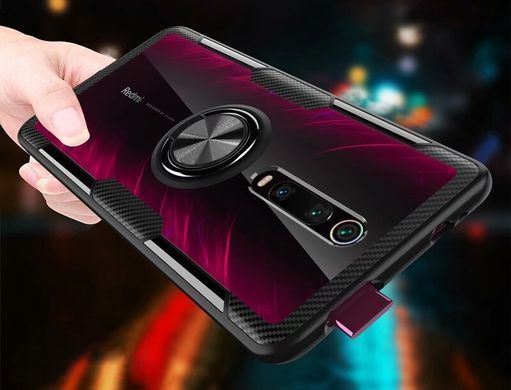 Защитный чехол Crystal Ring для Xiaomi Redmi K20 / K20 Pro / Mi 9T / Mi 9T Pro Черный