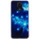 Защитный чехол Fantasy с глянцевыми торцами для Xiaomi Redmi Note 9s / Redmi Note 9 Pro / Redmi Note 9 Pro Max (луна) Голубой