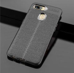 Защитный чехол Leather для Oppo A12 / A5s (AX5s) Черный