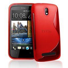Чехол TPU S-line для HTC Desire 501 Красный