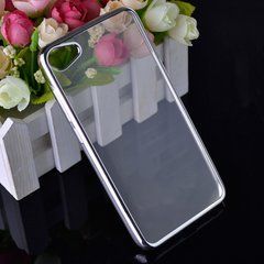 TPU чехол Electro-plating для Meizu U10 Серебристый