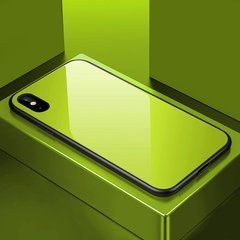 Защитный чехол Glass для iPhone 10 (X) / iPhone XS (Желтый)