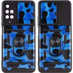 Захисний чохол Camo Ring Lock для Xiaomi Redmi Note 11 / Note 11S Синій
