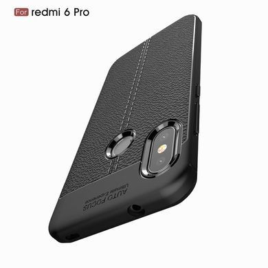 Захисний чохол Leather для Xiaomi Redmi 6 Pro / Mi A2 Lite Чорний