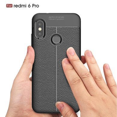 Захисний чохол Leather для Xiaomi Redmi 6 Pro / Mi A2 Lite Чорний