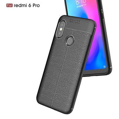 Захисний чохол Leather для Xiaomi Redmi 6 Pro / Mi A2 Lite Чорний