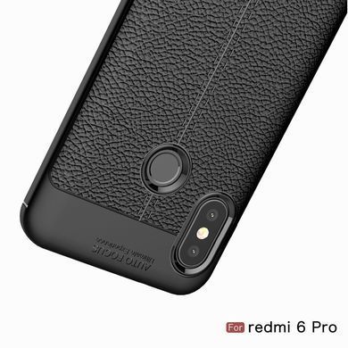 Захисний чохол Leather для Xiaomi Redmi 6 Pro / Mi A2 Lite Чорний