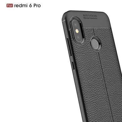 Захисний чохол Leather для Xiaomi Redmi 6 Pro / Mi A2 Lite Чорний