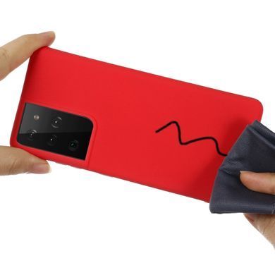 Защитный чехол Liquid Case Full Cover для Samsung Galaxy S21 Ultra Красный