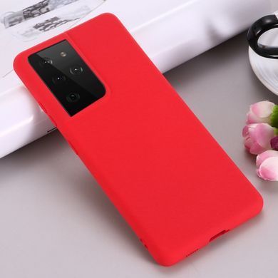 Защитный чехол Liquid Case Full Cover для Samsung Galaxy S21 Ultra Красный