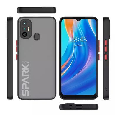 Защитный чехол Сolor Buttons для Tecno Spark 7 Черный
