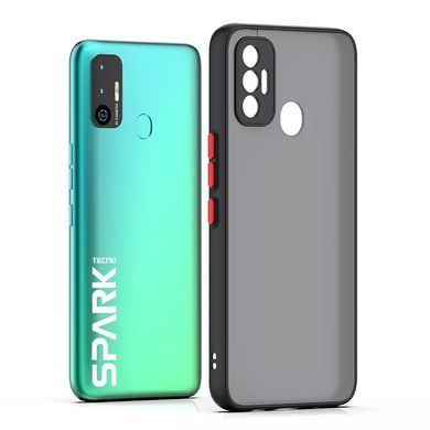 Защитный чехол Сolor Buttons для Tecno Spark 7 Черный
