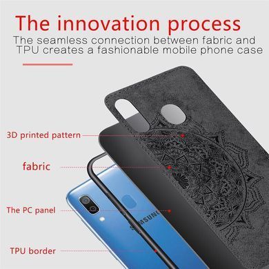 Защитный чехол Textile Decor для Samsung A205F Galaxy A20 / A305F Galaxy A30 2019 Черный