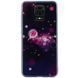 Защитный чехол Fantasy с глянцевыми торцами для Xiaomi Redmi Note 9s / Redmi Note 9 Pro / Redmi Note 9 Pro Max (цветы) Малиновый