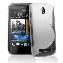 Чехол TPU S-line для HTC Desire 501 Прозрачный