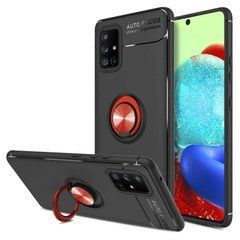 Захисний чохол Color Ring для Samsung M515F Galaxy M51 Чорний / Червоний
