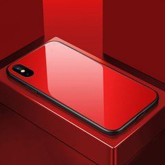 Защитный чехол Glass для iPhone 10 (X) / iPhone XS Красный