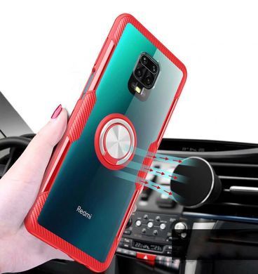 Захисний чохол Crystal Ring для Xiaomi Redmi Note 9 Pro / Redmi Note 9S / Redmi Note 9 Pro Max Червоний
