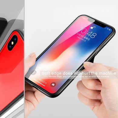 Защитный чехол Glass для iPhone 10 (X) / iPhone XS Красный