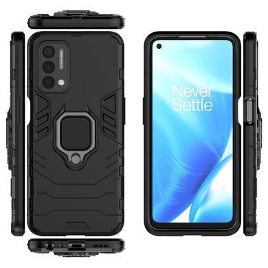 Защитный чехол Strong Guard Ring для Oppo A74 4G Черный