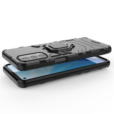 Защитный чехол Strong Guard Ring для Oppo A74 4G Черный