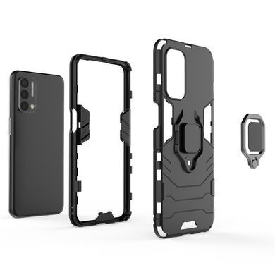 Защитный чехол Strong Guard Ring для Oppo A74 4G Черный