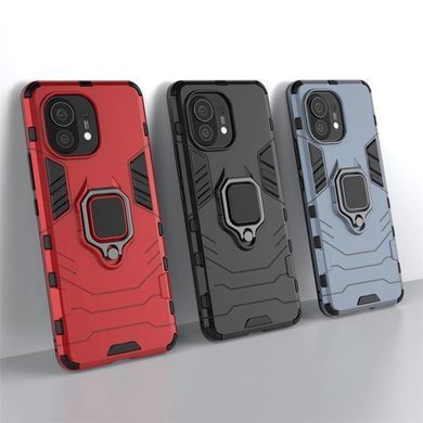 Защитный чехол Strong Guard Ring для Xiaomi Mi 11 Черный