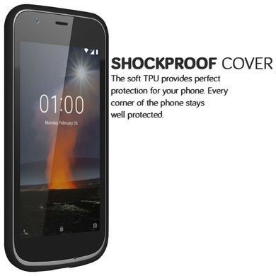 Захисний чохол TPU Matte для Nokia 1 2018 Чорний