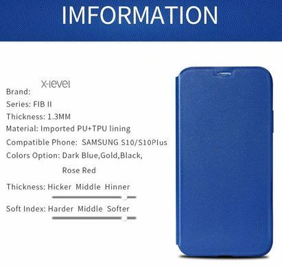 Чехол-книжка X-level FIB Color для Samsung G973F Galaxy S10 Розовый