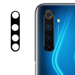 Защитное стекло на камеру Frame для Realme 6 Черный