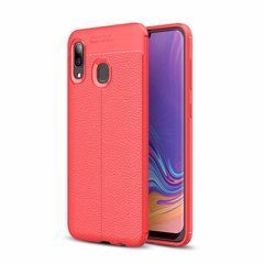 Защитный чехол Leather для Samsung A205F Galaxy A20 / A305F Galaxy A30 2019 Красный