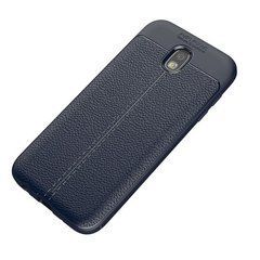 Захисний чохол Leather для Samsung J330 Galaxy J3 2017 Синій