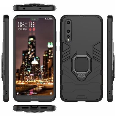 Защитный чехол Strong Guard Ring для Huawei P20 Pro Черный